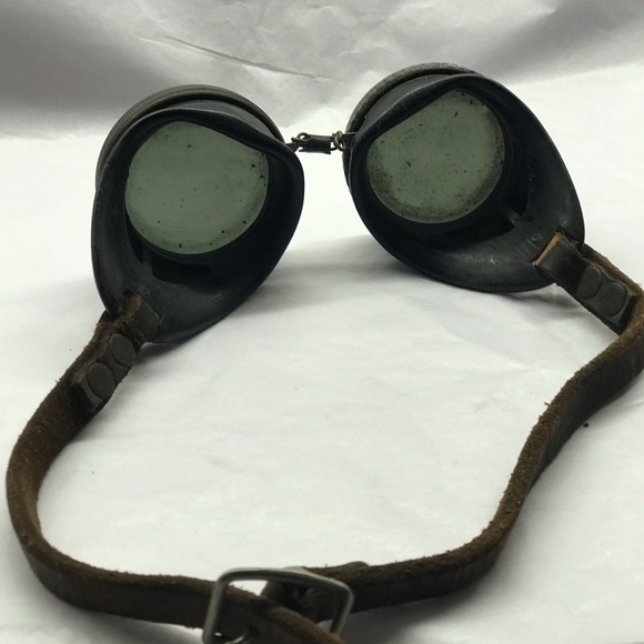 Vintage Black steampunk desert sand goggles festival costume pilot sunglasses
